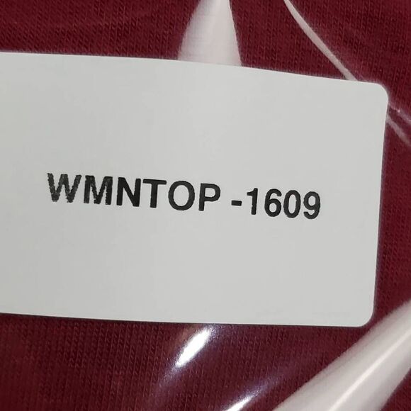 Maurices Medium Burgundy Solid Cold-Shoulder Cap Sleeve T-Shirt Dress - Picture 7 of 7